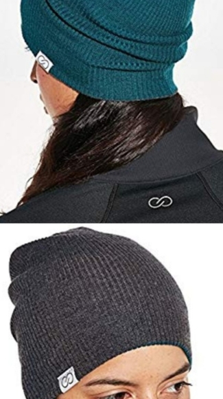 Calia Reversible Teal/Gray Slack All Season Beanie - Picture 3 of 5